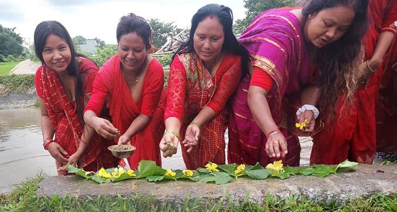 थारू महिलाहरुको जितिया पर्व आजदेखि सुरु