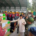 भाेटेकाेशी बाढी प्रभावित क्षेत्रमा सेना मार्फत आठ  टन राहत सामग्री पठाइयो