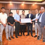 रास्वपा महामन्त्री आचार्यद्वारा प्रधानमन्त्री दैवी प्रकोप उद्धार कोषमा १ करोड १ लाख सहयोग